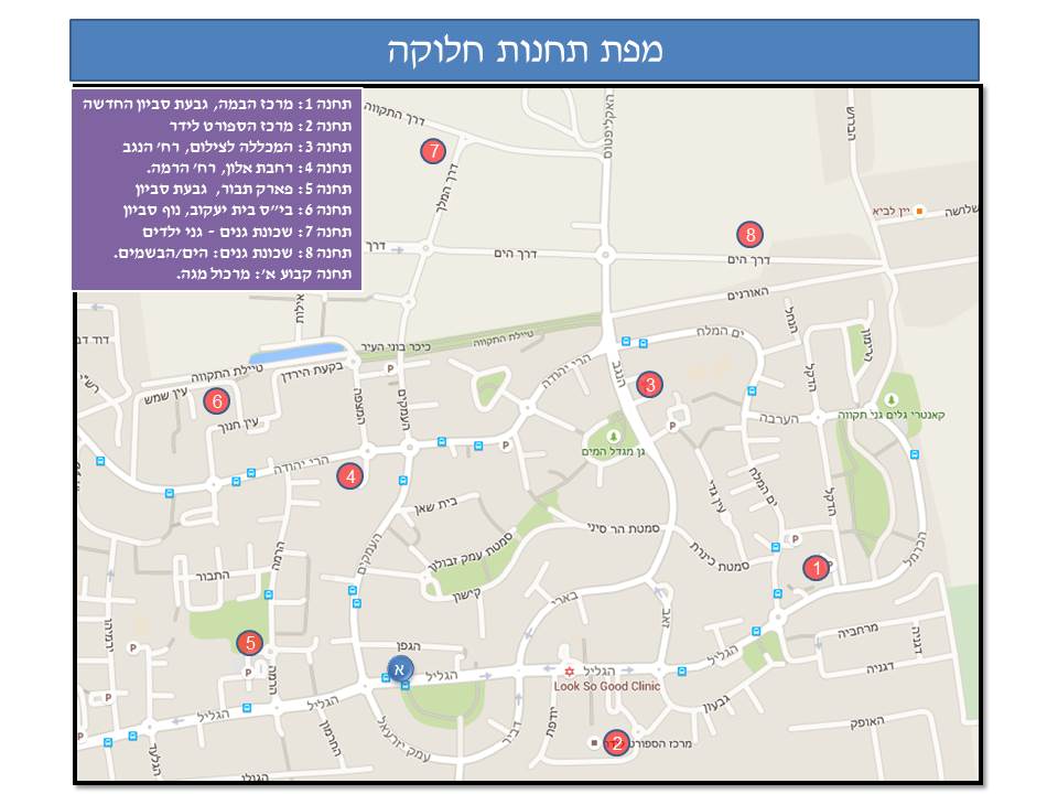 מפת תחנות החלוקה