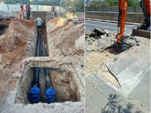 פרויקט חיבור אזורי לחץ במערכת המים – דרך הבשמים